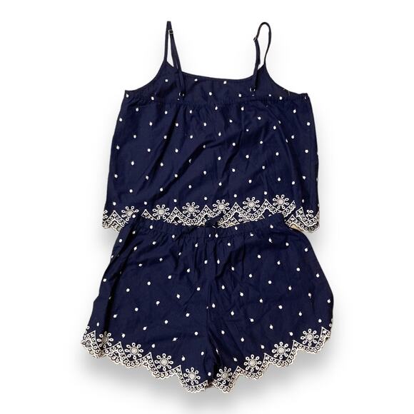 Adore Me Blue White Lace Camisole Shorts Womens Sz Large Luana Novelty Romantic - Picture 3 of 16